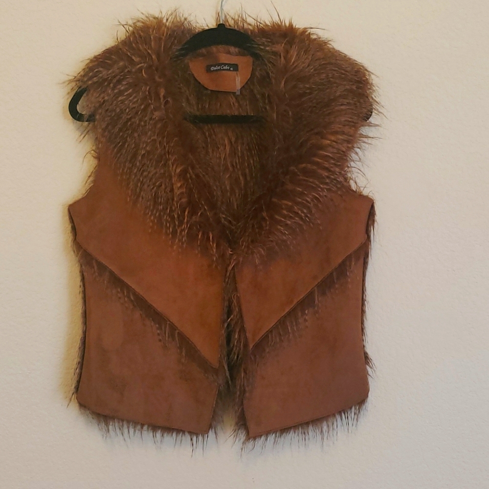 Faux fur vest